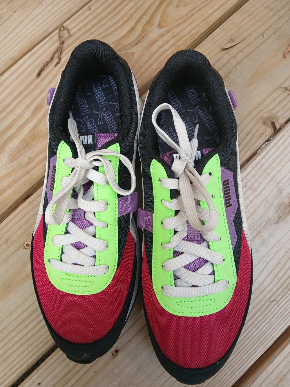 Puma Women's Multi-Color Lace-Up Sneakers - Red/Green/Purple